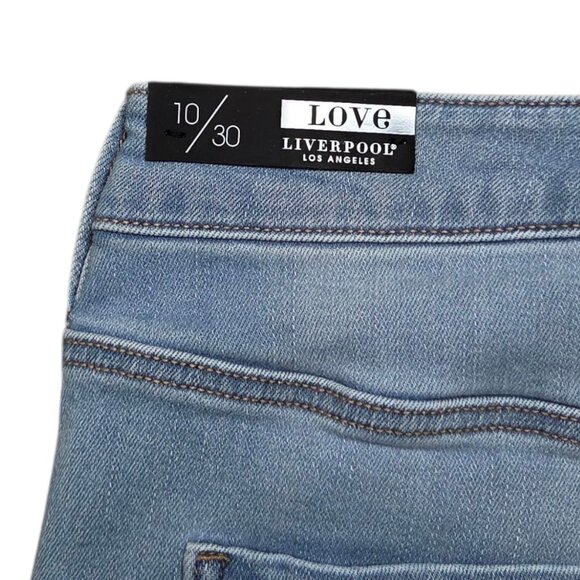 Liverpool High Rise Ankle Jeans Womens 10 Fray Hem High Rise Button Fly - Picture 8 of 12